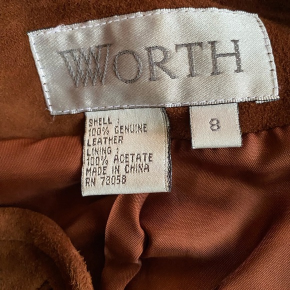 Worth Sz 8 Brown, Suede, Laser Cut Jacket - Picture 9 of 9